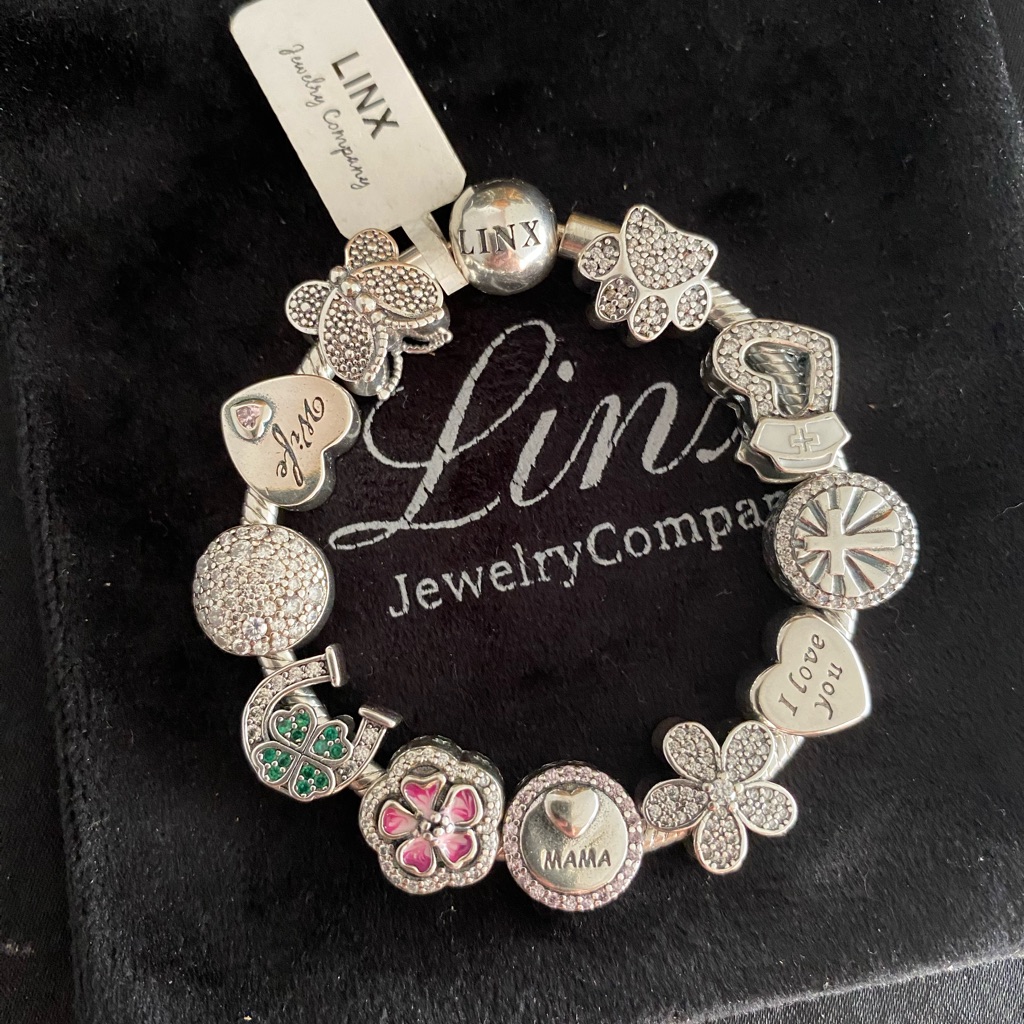 Linx Snake Chain Bracelet With Mom Wife And Nurse Themed Charms